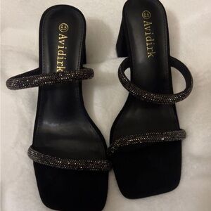 Black Heels Rhinestones